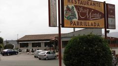 El restaurante San Marti�o est� situado en Calo (Teo), al pie de la carretera N-550