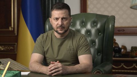 El presidente de Ucrania, Volod�mir Zelenski.