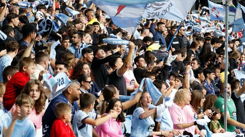 Aficionados del Celta, en el partido de la semana pasada en Bala�dos.
