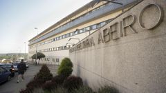 Exterior de la residencia universitaria, a�n con el nombre de Abeiro