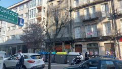 Edificio ruinoso en la avenida de Buenos Aires.