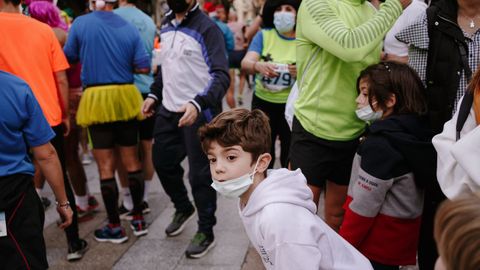 Carreras de San Silvestre en Ourense.La capital ourensana disfrut del ambiente festivo de su particular prueba de fin de ao