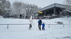 Herminia cubre de nieve la estacin de montaa