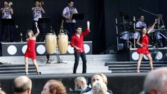 Imagen de archivo de una actuaci�n de la orquesta Acordes en Lugo.