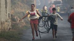 Incendio en el barrio ourensano de Covadonga