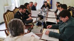 Un momento de la reuni�n de trabajo en la Subdelegaci�n del gobierno