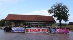 Imagen de archivo de una anterior concentracin por la sanidad pblica en Abell (Frades) el pasado ao