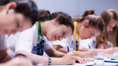 Estudiantes del programa de becas de la Fundaci�n Amancio Ortega, en una imagen de archivo
