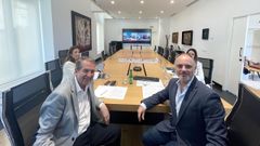 Un momento del encuentro telem�tico celebrado ayer