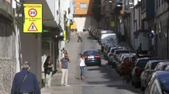 Se�alizaci�n de zona de preferencia peatonal en la calle Lugo.