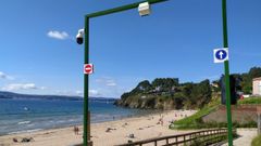 En la playa de Ber funciona desde ayer un sistema de control de aforo