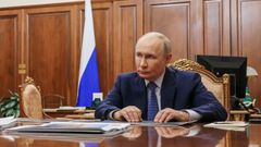 Vladimir Putin, este martes durante una reuni�n en Mosc�.