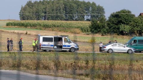Lugar donde se estrelló uno de los drones rusos en Mniszkow