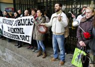 Protesta de Os Ningu�ns y la Red de Solidaridad Popular en apoyo a los desahuciados