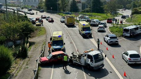 Imagen del accidente, que tuvo lugar en la N-525