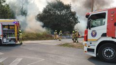 Los bomberos actuaron con rapidez en O Ceao y evitaron males mayores