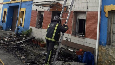 El estado de la casa tras el incendio