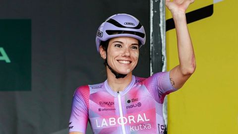 La ciclista Ana Santesteban, en el Tour de Francia 2025.
