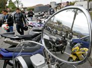 Los motoristas estuvieron llegando al recinto de Baltar durante todo el d�a para su encuentro anual. 
