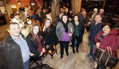 Empresarios y otros vecinos compartieron mesa. 