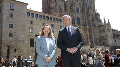 Encuentro entre la vicepresidenta Nadia Calvi�o y el presidente de la Xunta, Alfonso Rueda, este viernes en Santiago