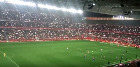 Protesta afici�n Sporting