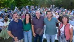 Javier Bas, junto a Luis L�pez y Mar�a Mart�nez Allegue, durante el Tardeo de Fin de Ver�n del PP de Redondela.