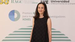 Luc�a D�az, profesora e investigadora de la Universidad de Vigo, durante el acto de entrega del reconocimiento de la�Real Academia Galega de Ciencias (RAGC) y la Universidad Intercontinental de la Empresa (UIE).