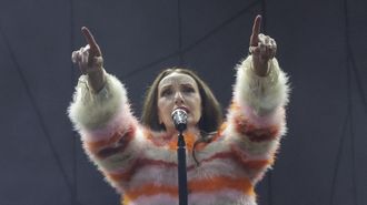 Luz Casal en su reciente actuaci&oacute;n en el Palacio de la &Oacute;pera de A Coru&ntilde;a. 