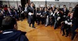 El fiscal superior, antes de la apertura del a�o judicial.