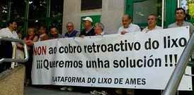 El �ltimo acto de protesta de la plataforma coincidi� con la clausura de la escuela de m�sica de Ames.
