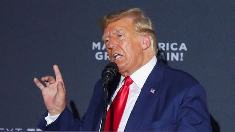 El expresidente estadounidense Donald Trump en un mitin el pasado 8 de agosto