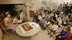 Actos en el interior de la Fundacion Eduardo Pondal