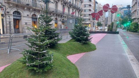 Preparaci�n de un set para m�s adornos en la zona de Garc�a Barb�n