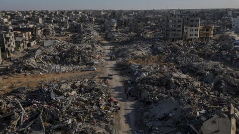Edificios destruidos en Rafah. 