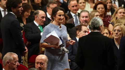 Paloma Rocasolano, a su llegada al teatro Campoamor.