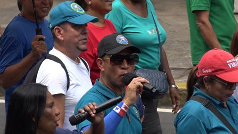 Armando Guerra, uno de los l�deres de los profesores.