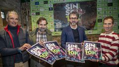 Luis Otero, Ezequiel Mosquera, Carlos Lorenzo y Luis Oujo, en la presentacin de la carrera.