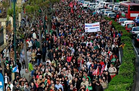 Una de las numerosas protestas que ha habido en Galicia contra la Ley de Educacin.