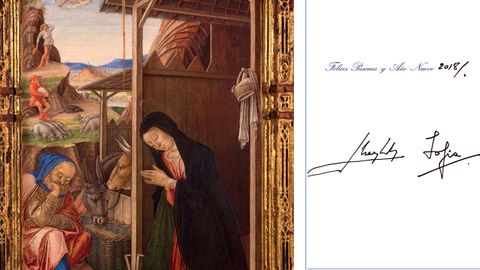La felicitaci�n de Juan Carlos y Sof�a