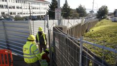 Zona donde se construir� una nueva v�a de servicio para el edificio sur del Marcide