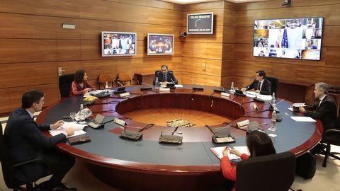 Snchez preside el Consejo de Ministros Extraordinario celebrado en Moncloa el 26 de abril