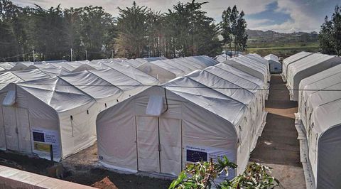 Campamento de inmigrantes de La Laguna, en Tenerife