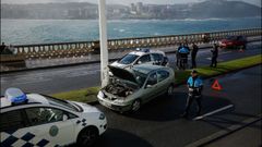 Accidente de tr�fico en el paseo mar�timo 