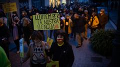 Marcha en Canet de Mar contra el castellano en la escuela