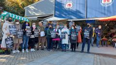 Rueda de prensa de la plataforma SOS Ourense este mircoles.