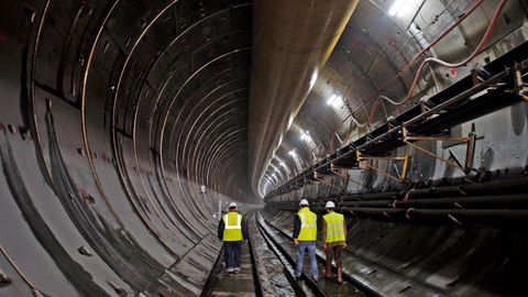 El t�nel de As Maceiras, cuando a�n estaba en obras en el 2010