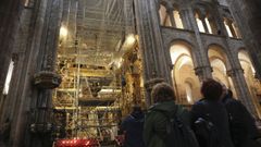 Obras de restauraci�n en los tejados y en el interior de la Catedral de Santiago