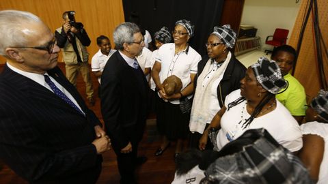 Visita en 2017 a Burela del presidente de Cabo Verde, Jorge Carlos de Almeida Fonseca