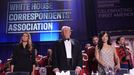 Donald Trump, en el inicio de la cena de corresponsales en el hotel Hilton.